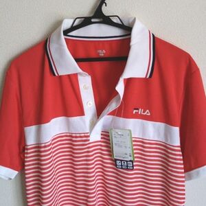 新品 タグ付き FILA GOLF ゴルフウェア 半袖ポロシャツ 吸汗速乾 即乾 UVカット 消臭 ストレッチ men's L