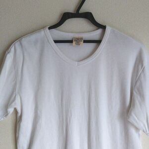 美品 AVIREX ホワイト コットン Tシャツ Vネック 半袖 白 トップス