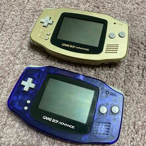 ゲームボーイアドバンスGBA AGB-001 2台　ミッドナイトブルー、ゴールド(ジャンク品)