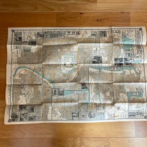  old map war front retro map Taisho 10 four year Mai crane necessary ... part inspection settled large Japan occupation another details map Fukui prefecture Fukui city ultra rare rare article Tokyo traffic company 