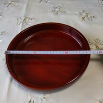 飛騨春慶塗　お盆 天然木 一木造り　丸盆　高級品　未使用　直径約27cm _画像6