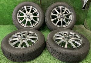 函館発☆最落なし!【社外ホイール☆13インチセット】13×4 PCD100 4穴 OFF45 ICEESPORTE 155/65R13 2022年製 冬タイヤ付き