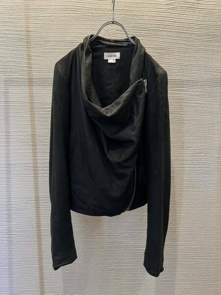 00s HELMUT LANG ヘルムートラング　ドレープ　レザージャケット　leather jacket gimmick rick owens archive