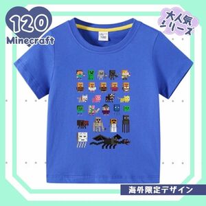 SALE 日本未発売 マイクラ　子供用　Tシャツ 綿　数量限定　120 青