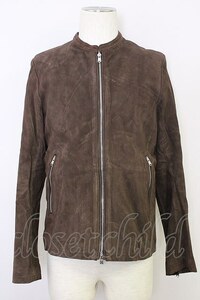 【SALE】GOSTAR DE FUGA / ジャケット.ラムレザーシングルライダース'18AW 44 ブラウン（スウェード） T-24-03-06-011-GO-ja-YM-ZT-M107