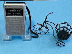 ELPA ER-C37F ポケットサイズ　ラジオ　稼動品