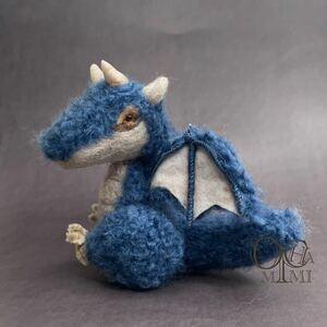  blue wai bar n Dragon dragon . dragon wool felt hand made .....