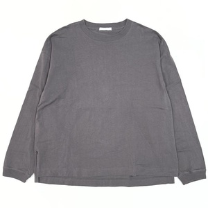 WYM LIDNM ウィムバイリドム EXTRA FINE COTTON SIDE SLIT BASIC L/S サイドスリット ロングスリーブ Tシャツ オーバーサイズ ロンT