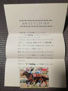 週刊Gallopクオカード　ディープインパクト　弥生賞　当選通知有り