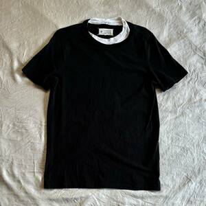 【Maison Margiela ⑩／メゾン マルジェラ 10】 レイヤード Tシャツ TEE T-SHIRT S50GC0451 ブラック　48（M～L位）　マルタンマルジェラ