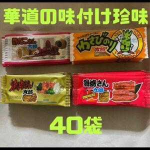 大人気 菓道 蒲焼きさん太郎.酢だこさん太郎 .焼肉さん太郎 .わさびのり太郎　４０枚