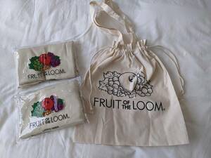 【限定販売】Fruit Of The Loom × FREAK'S STORE フルーツオブザルーム/ Tシャツ・ノースリーブ・巾着バッグ セット(オフホワイト)