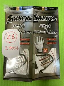  новый товар SRIXON GGG-S003 Dunlop Srixon Golf перчатка размер 26 левый 2 листов 