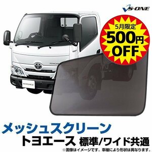 網戸 トヨタ トヨエース標準/ワイド共通 トラック用品 日除け 虫除け メッシュスクリーン 防虫ネット 左右SET 即納 在庫品 5月限定500円引