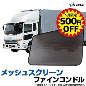 網戸 ファインコンドル 標準/ワイド 左右非対称窓車用 トラック用品 日除け メッシュスクリーン 防虫ネット 即納 在庫品 5月限定500円引