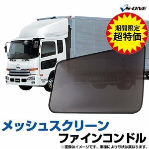 網戸 ファインコンドル 標準/ワイド 左右対称窓車用 トラック用品 日除け メッシュスクリーン 防虫ネット 定形外 送料無料 5月限定特別価格