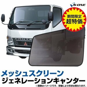 網戸 ジェネレーションキャンター 標準/ワイド車 トラック用品 日除け メッシュスクリーン 防虫ネット 定形外 送料無料 5月限定特別価格