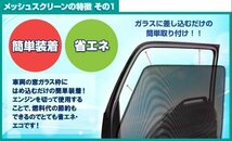 網戸 ピクシストラック S500U S510U 日除け メッシュスクリーン 防虫ネット 車用 左右SET トヨタ 在庫品 定形外 送料無料 5月限定500円引_画像3