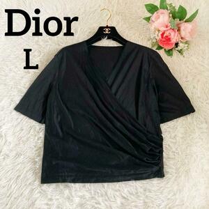 Dior ディオール　カシュクール カットソー 半袖　春夏　コットン　ブラック