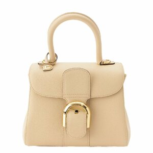 【デルヴォー】Delvaux ブリヨン ロデオカーフ ミニ 2way ハンドバッグ AA0406AAU022CDO デューン ベージュ 未使用【中古】206139