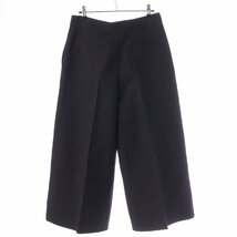 【ディオール】DIOR　20年 ウール×シルク クロップド ワイドパンツ スラックス 841P27A1166 ブラック F38 【中古】【正規品保証】207629_画像2