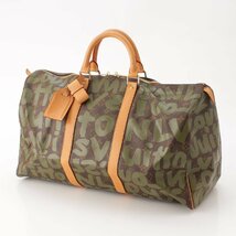 【ルイヴィトン】Louis Vuitton　キーポル50 モノグラム ペイント グラフィティ ボストンバッグ M92196 グリーン 【中古】206456_画像2