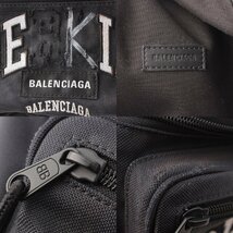 【バレンシアガ】Balenciaga　メンズ ナイロン キャンバス BE KIND ダメージ加工 ボディバッグ 482389 ブラック 【中古】207088_画像7
