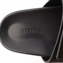 【エルメス】Hermes　シプレ Hモチーフ スエード フラット サンダル ブラック 36 【中古】【正規品保証】207111_画像7