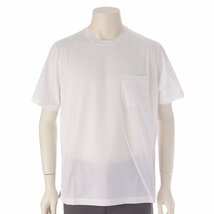 【エルメス】Hermes　メンズ コットン ポケット 半袖 Tシャツ カットソー トップス ホワイト M 【中古】【正規品保証】206494_画像1