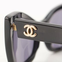 【シャネル】Chanel　ココマーク キャットアイ サングラス アイウェア 眼鏡 ブラック 【中古】【正規品保証】206340_画像5