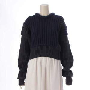 【メゾンマルジェラ】Maison Margiela　22AW Sprist Sweater ウール ニット セーター トップス S52GP0113 ネイビー XS 【中古】207931