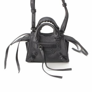 【バレンシアガ】Balenciaga　クラシック ミニハンドバッグ ショルダーバッグ 669537 ブラック 未使用【中古】【正規品保証】192904