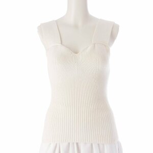 [ The low ]THE ROW cotton silk . knitted tank top no sleeve tops ivory S [ used ][ regular goods guarantee ]207543