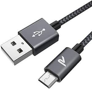 マイクロ usb ケーブル Rampow Micro USB ケーブル【2M/黒】 QC3.0急速充電ケーブル 高速データ転送 p