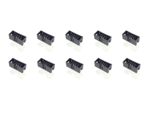  basis board for pin header connector male 10 piece set (10 ultimate 2x5 pin ) 2 row angle pin strut 2.54mm pitch 