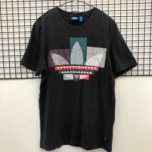 K16 Tシャツ adidas 黒　Ｌ アディダス トレフォイル 