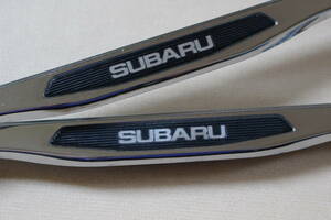  rare # ultra rare #SUBARU Subaru original OP# silver plating & black Logo # number frame #BRZ* Levorg *XV etc. #2 sheets 