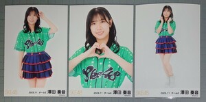 SKE48 澤田奏音 生写真 15周年記念ベースボールシャツ 2023.11