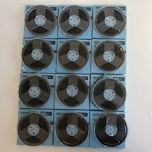 オープンリールテープ 5号 MAXELL XLⅠ50-30B BQ 12本セット 使用済み まとめ売り 現状品 （508-12）の画像4