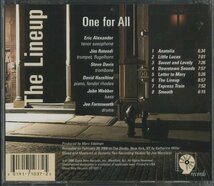 【美品】CD/ ONE FOR ALL / THE LINEUP / 輸入盤 1037-2 40430_画像2