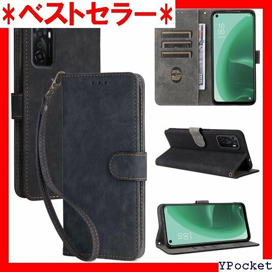 ベストセラー OPPO A55s 5G ケース 手帳型 カバー 財布 おしゃ 女兼用 OPPO A55s 5G ブラック 938