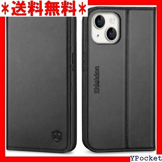 ベストセラー SHIELDON iPhone 14 ケース 手帳型 ンチ対応 ス スマホケース 5G 202発売 ブラック 73