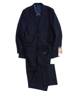 ◆未使用◆D'or Homme/ドールオム 阪急メンズ トロピカル ウール スーツ ジャケット イージーパンツ セットアップ ビジネス A7 紺 ◆