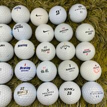 39個　ロストゴルフボール　ホンマ　ナイキ　タイトリスト　プロギア　ニューイングなどメーカー混合 ゴルフ用品 練習用_画像3