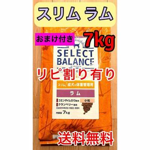 リピ割有 セレクトバランス スリム ラム 小粒 成犬 体重管理用 7kg