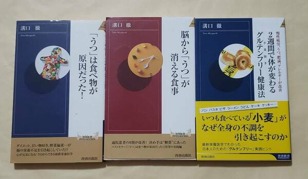 【即決・送料込】溝口徹　「うつ」は食べ物が原因だった!　他　新書3冊セット