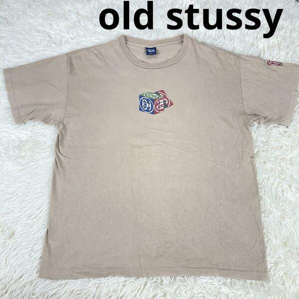 希少old stussy ステューシー　Tシャツ　XL 紺タグ　90s