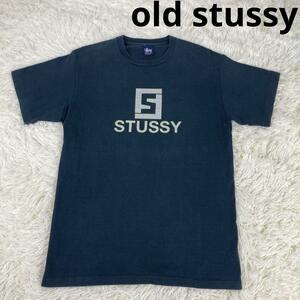 old stussy 90s ブラック　Tシャツ　紺タグ　Mサイズ
