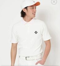 極美品　V12 ポロシャツ　半袖　ゴルフ　ホワイト　XXLサイズ　サラサラ　ブイトゥエルブ　LEONコラボ_画像2