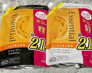 【2袋】花王 エッセンシャル しっとりまとまる つめかえ用 シャンプー コンディショナー セット 720ml